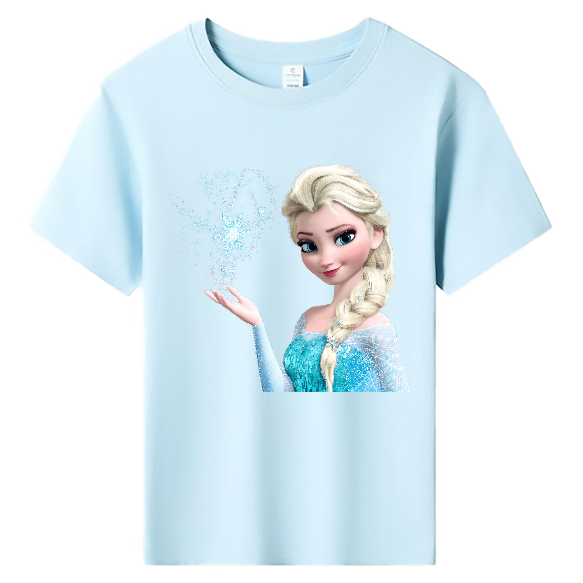 （画像用） アナと雪の女王 アンナ エルサ Frozen Anna Elsa 綿100％キッズTシャツ（フロントプリント）